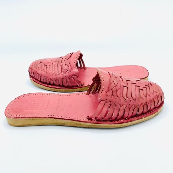 Handmade Leather Huarache Slides - Picture 4 of 5